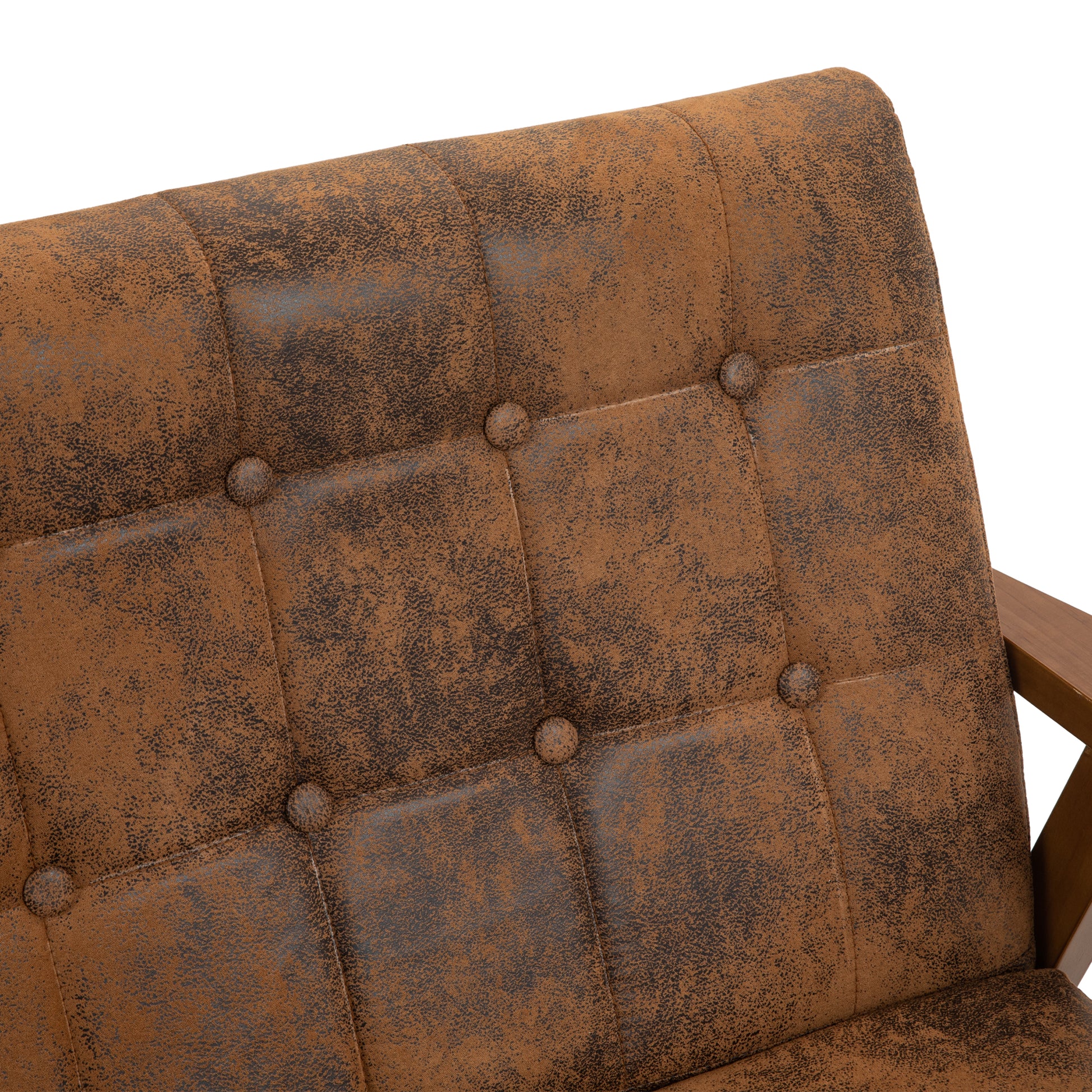 Coolmore Mid Century Modern Solid Loveseat Sofa Upholstered Microsuede Fabric Loveseat, 2 Seat Upholstered Loveseat Sofa Modern Couch Coffee Microsuede 2 Seat