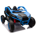 24V Two Seater Kids Ride On Utv W Parents Control,20In Seat Width,400W Super High Power,Four Wheel Suspension,Bluetooth,Mp3,Usb,Led Light,Horn,Rear Storage Space,Speeds 3.73 4.97Mph For Kids Aged 3