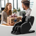 Full Body Massage Chair, Zero Gravity Mode, Deep Tissue Massage Chair, Foot Massage, 8 Fixed Massage Roller, Lcd Touch Screen, Waist Heater, Bluetooth, Suitable For 5.1 5.75Ft Height Black Black Faux Leather Metal Power Remote Primary Living Space Push