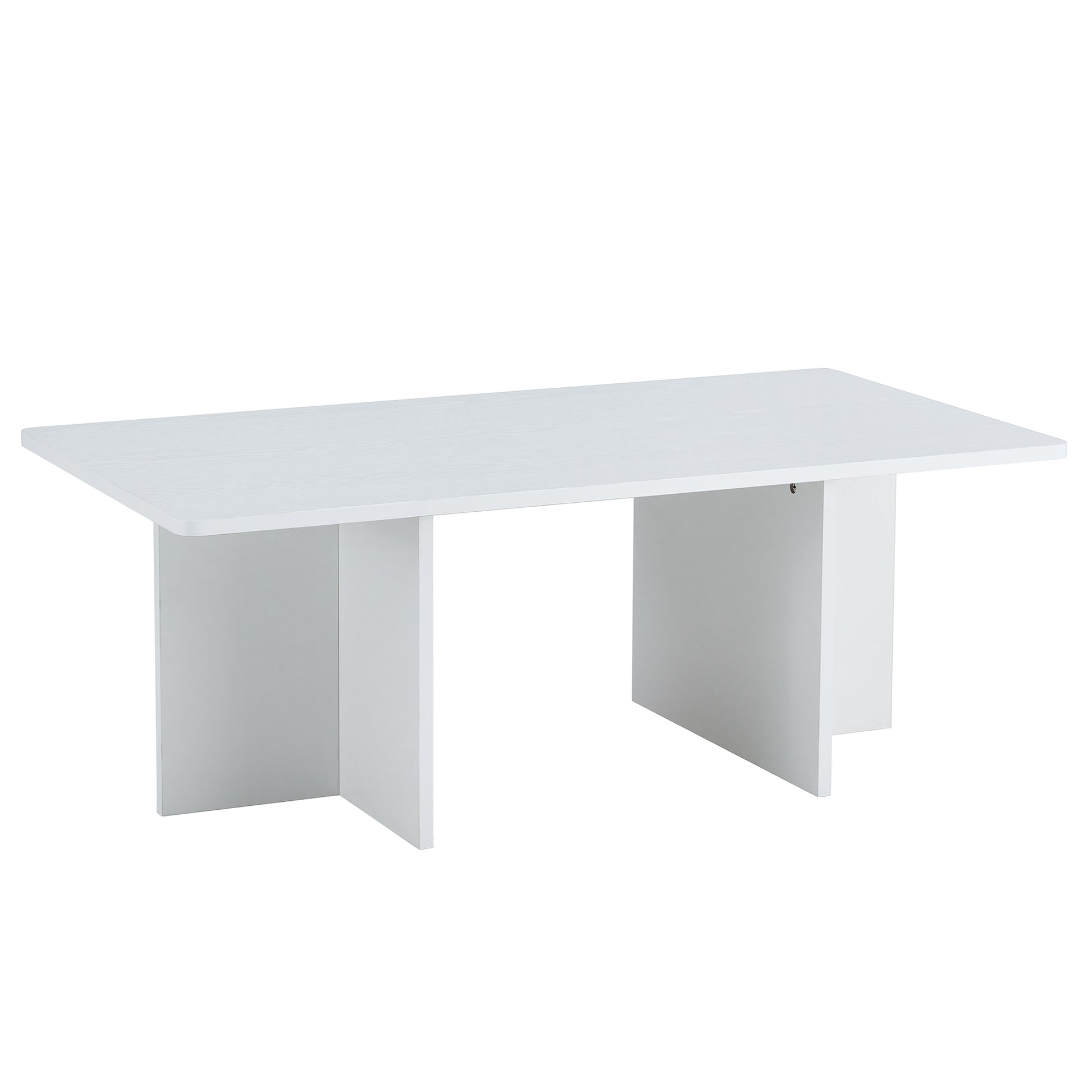 A Modern And Practical White Coffee Table. The Coffee Table Is Made Of Medium Density Fiberboard Material, Suitable For Living Room, Bedroom, And Study. Ct 2O White Mdf
