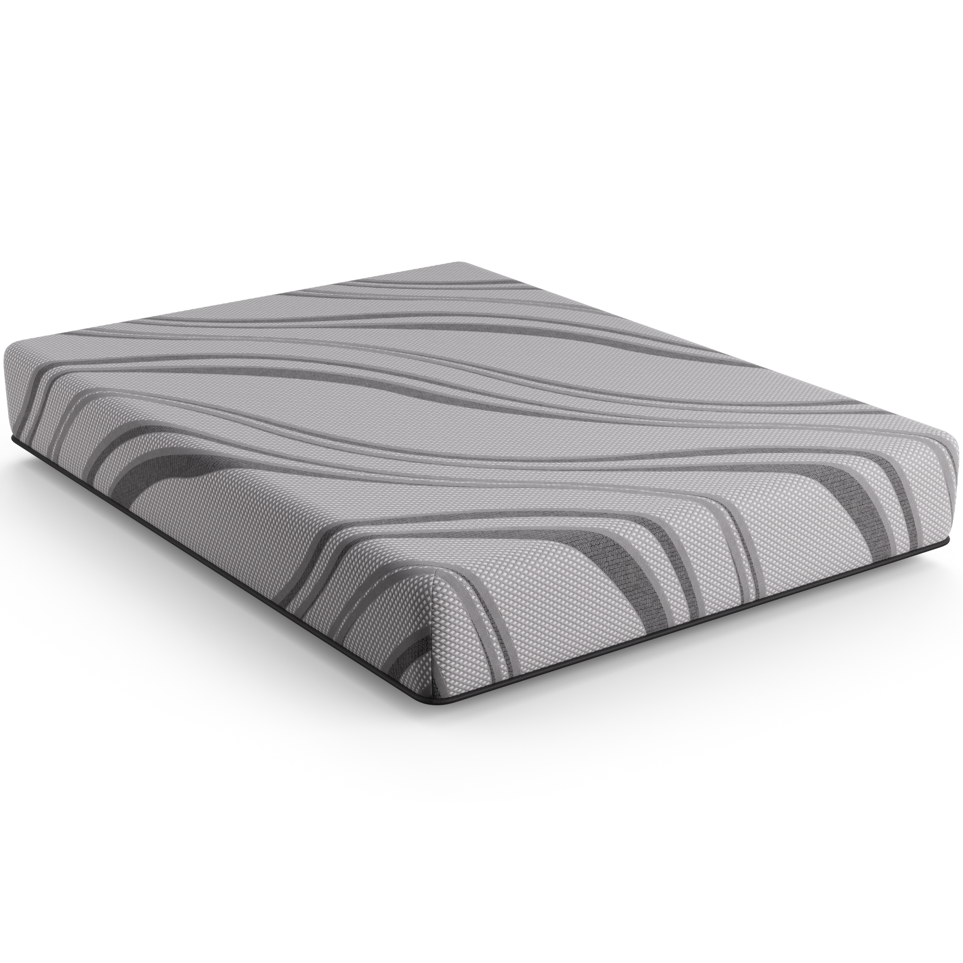 Bib: Nl 10" Pro Gel Foam Medium Eastern King Gray Memory Foam Fabric King