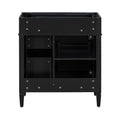 30'' Bathroom Vanity Without Top Sink, Modern Bathroom Storage Cabinet With 2 Drawers And A Tip Out Drawer Not Include Basin Black Bathroom Solid Wood Mdf