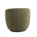 Upholstered Swivel Barrel Armchair With Storage Modern Living Room Side Chair For Bedroom Office Reading Spaces Teddy Fabric Dark Green Dark Green Foam Upholstered
