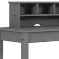 Grey Writing Desk With Hutch Grey Writting Desk Primary Living Space Rectangular Hutch Solid Wood Mdf