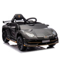 12V Kids Ride On Car W Parents Remote Control,Licensed Lamborghini Aventador Xago,Hydraulic Pressure Door,Slow Start,Early Education,Bluetooth,Adjustable Volume,Mp3,Usb,Led Lights For Kids Aged 2 4. Black 50 99 Lbs Polypropylene