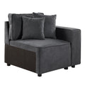Grey Right Facing Loose Back Accent Chair Grey Primary Living Space Pine Wood Plastic
