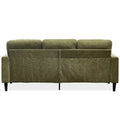 Modern Design Chenille 3 Seater L Shape Sectional Sofa With Storage Chaise For Apartment, Studio, Office,Living Room,L Shape Green Green Chenille Metal Primary Living Space Soft Modern Foam Foam