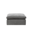 Naveen Modular Ottoman, Gray Linen Lv55142 Gray Upholstered