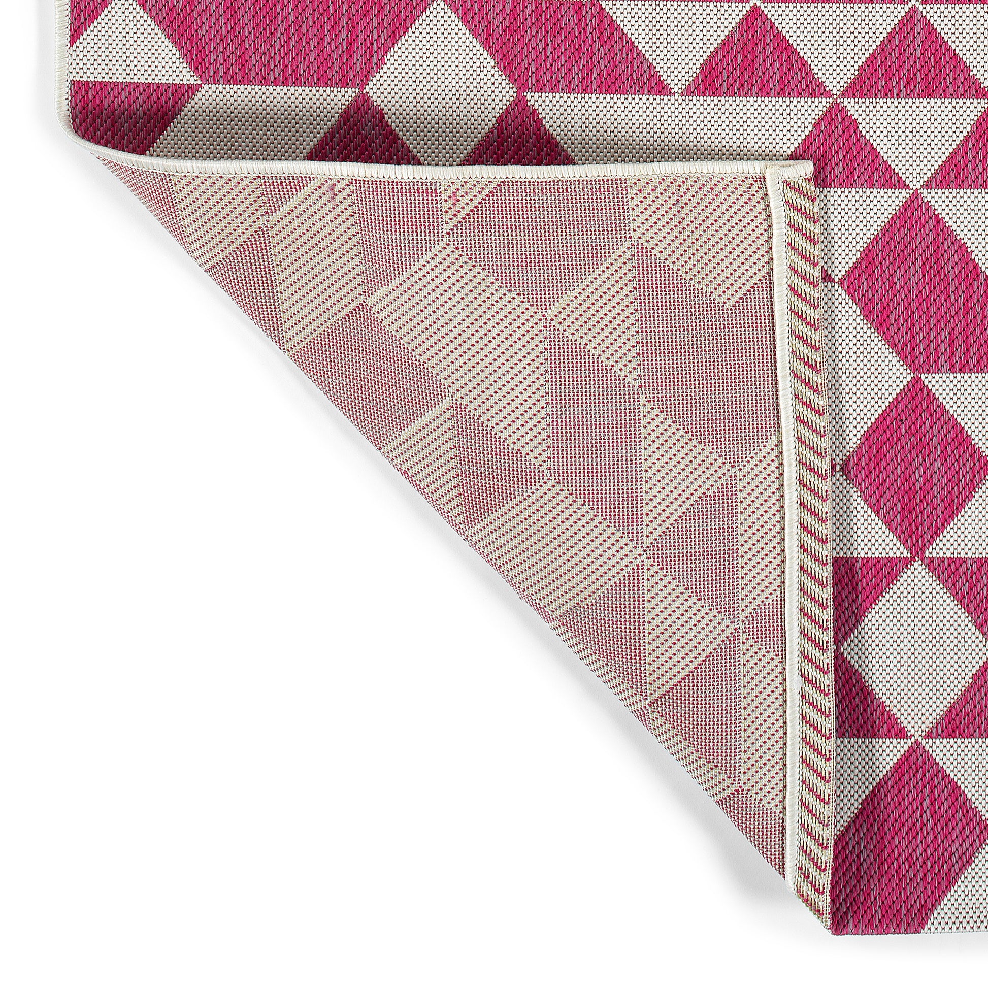 Modern, Geometric, Textured Cut Pile 7'10" X 10'2" Rectangle Area Rug Pink Polypropylene