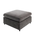 Modern Large U Shape Sectional Sofa, With Removable Ottomans For Living Room 6 Seater Gray Polyester 6 Seat
