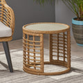 Tatiana Side Table Light Brown Rattan