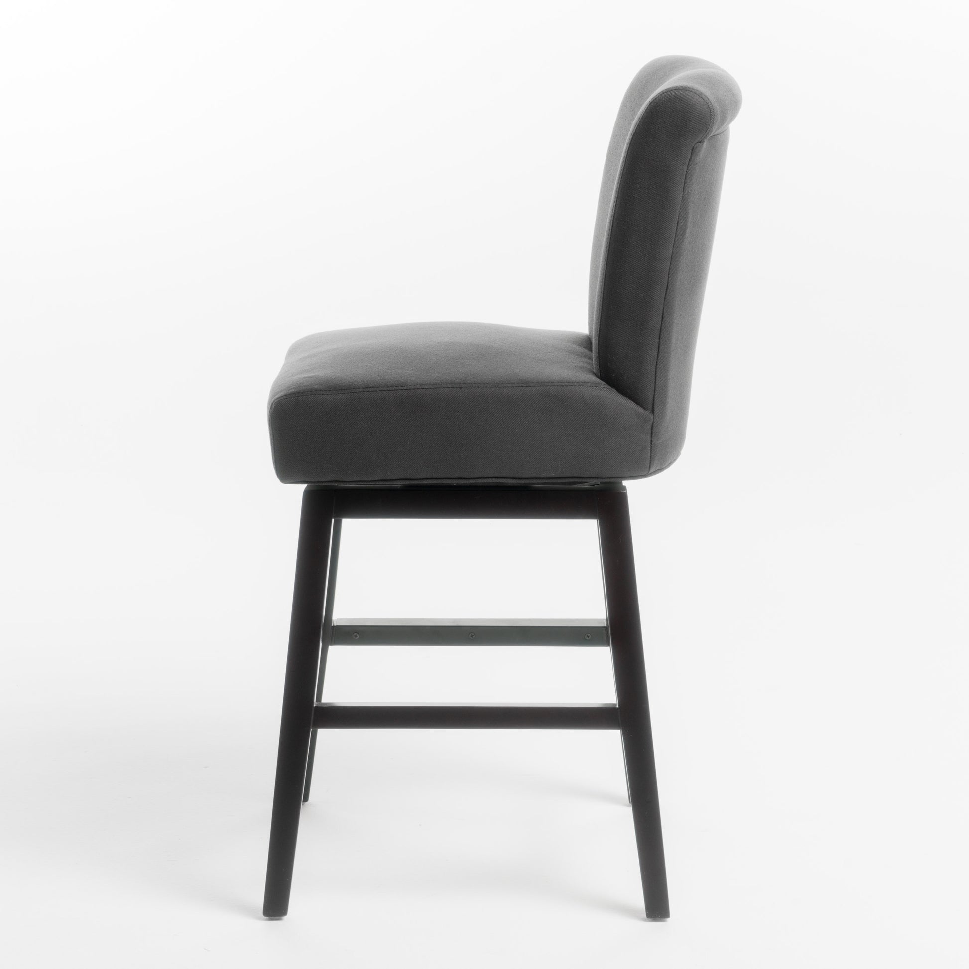 Swivel Bar Stool Light Grey Fabric