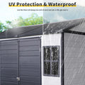 8 X 6 Ft Resin Outdoor Storage Shed Waterproof Shed With Floor & Two Windows & Lockable Door, Tool Shed For Garden, Patio, Backyard,Grey White Grey White Polypropylene