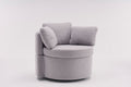 029 Teddy Fabric Swivel And Storage Chair With Back Cushion For Living Room,Light Gray Light Gray Primary Living Space Modern Foam Teddy