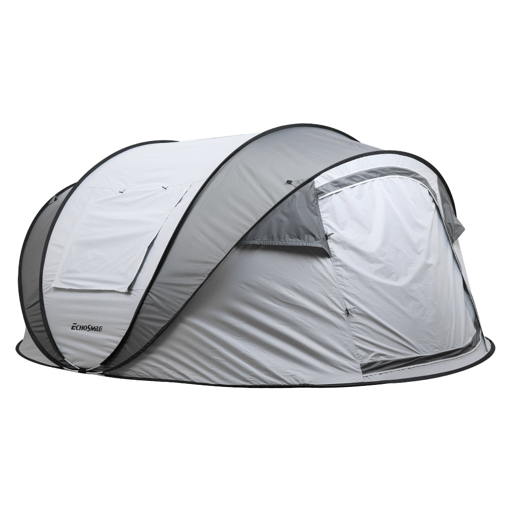 4 6 Persons White Gray Pop Up Boat Tent White Gray Polyethylene