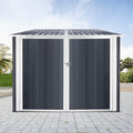 Bicycle Outdoor Steel Storage Shed ,Stores 4 Bikes,Grey Grey Ash Metal