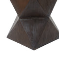 Prismatic Wooden Grain Symmetric Side Table Natural Concrete