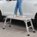 Work Platform Aluminum Portable Bench Folding Ladder Ansi Capacity 225 Lbs 40