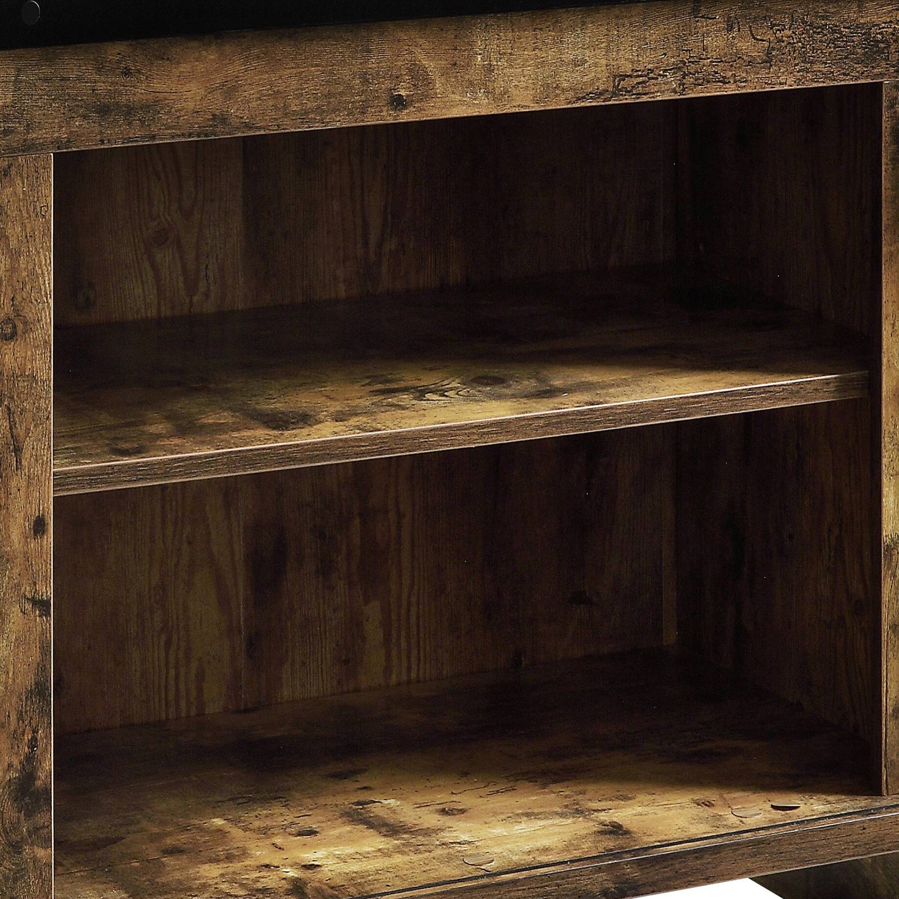 Rustic Oak Tv Stand With 2 Barn Doors Rustic Primary Living Space 50 59 Inches 60 Inches Wood