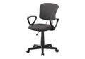 Office Chair, Adjustable Height, Swivel, Ergonomic, Armrests, Computer Desk, Work, Juvenile, Grey Mesh, Black Metal, Contemporary, Modern Grey Foam Polyester