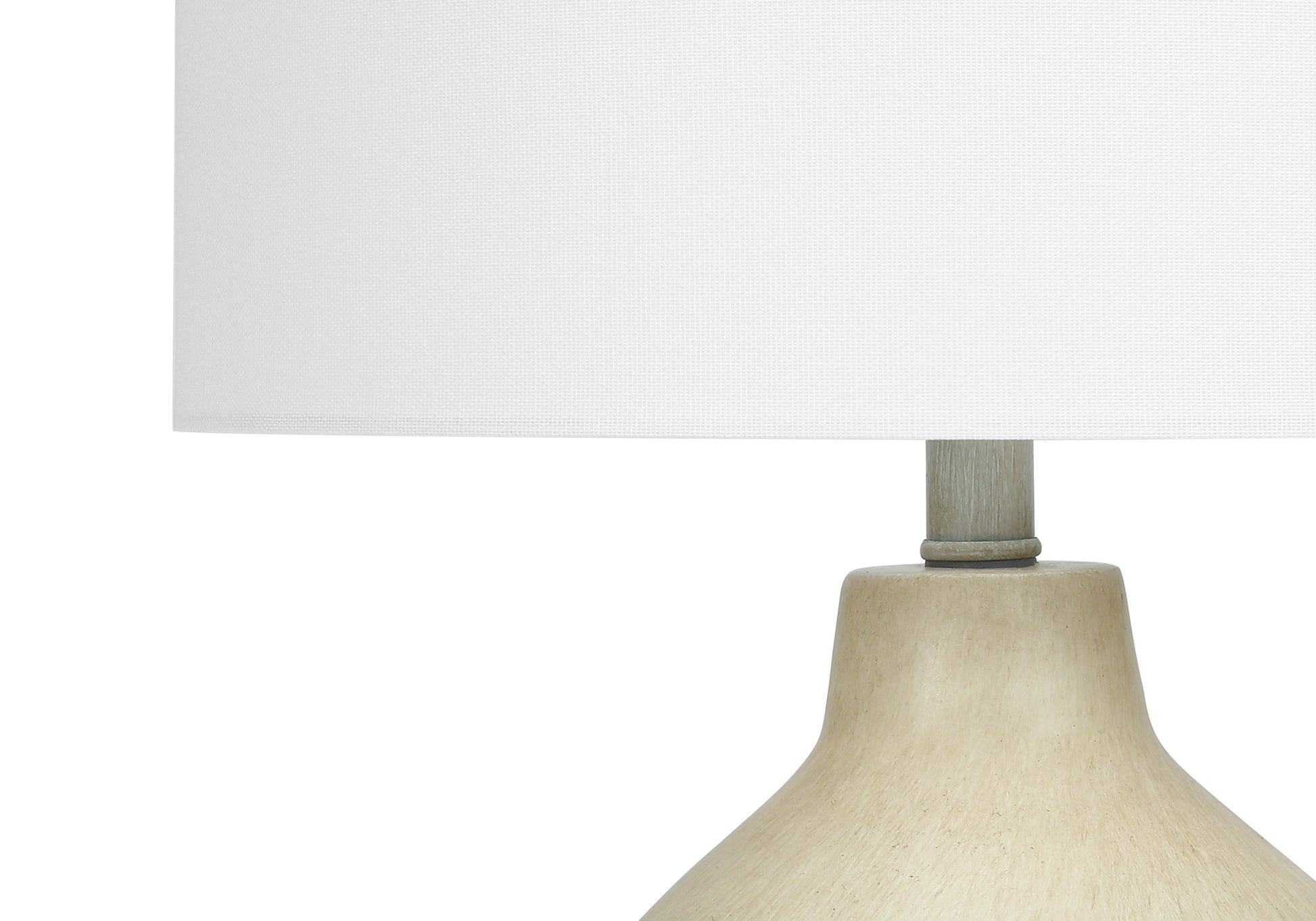 Lighting, 24"H, Table Lamp, Beige Concrete, Ivory Cream Shade, Contemporary Beige Concrete