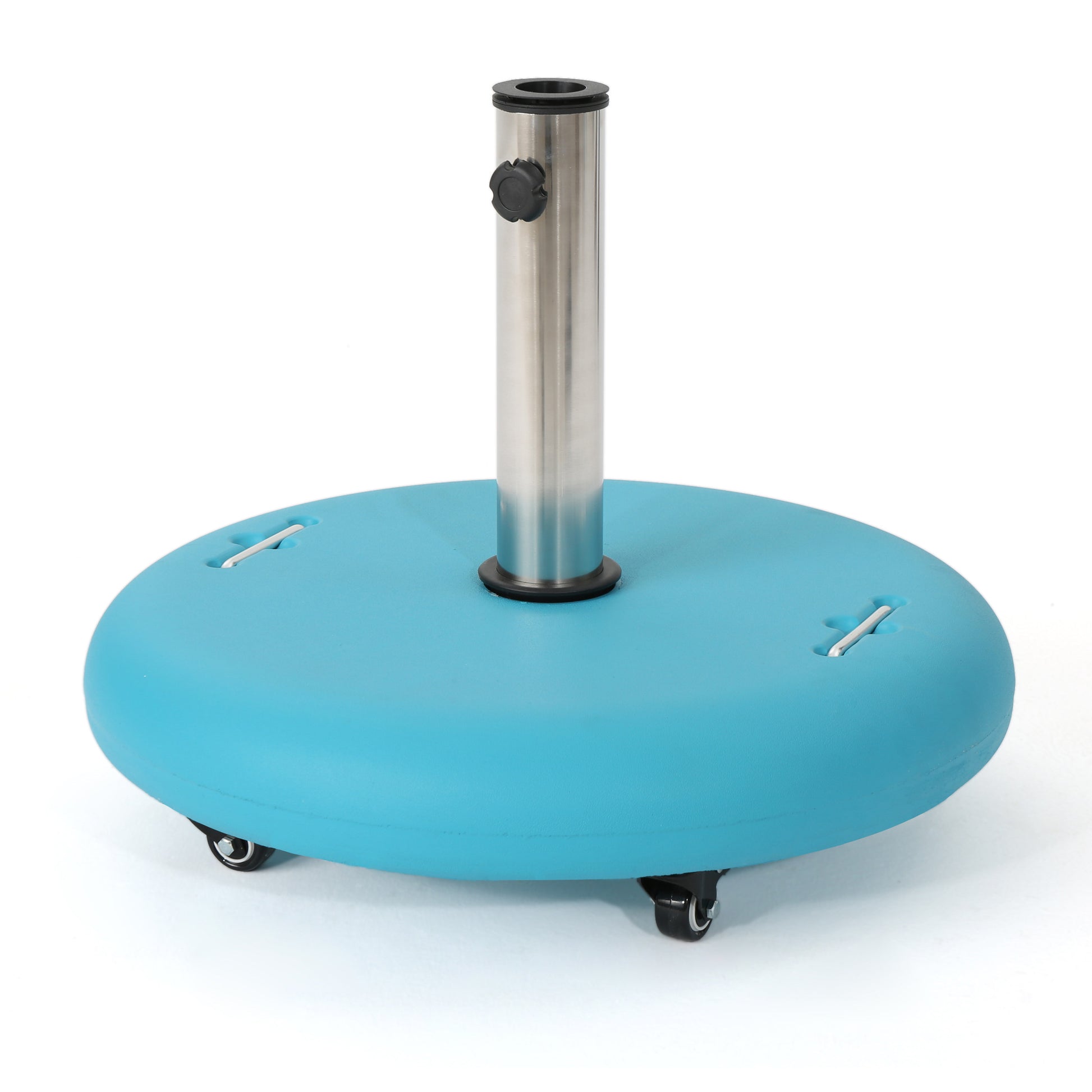 Wheelie Umbrella Base Round Teal Concrete