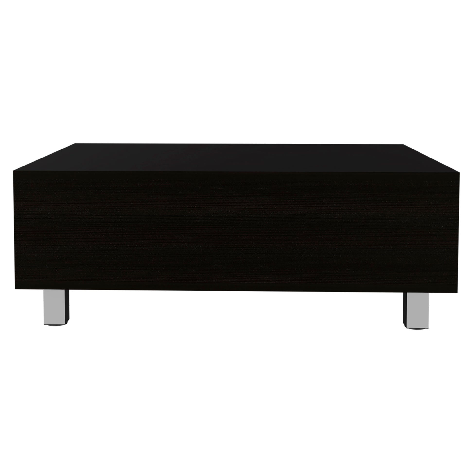 Aran Lift Top Coffee Table, Storage Compartment, Black Black Particle Board Particle Board