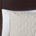 3 Piece Velvet Quilt Set Ivory Full Queen Full Ivory Cotton