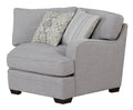 Berza Gray Cuddler Sectional Gray Foam Engineered Wood 4 Seat