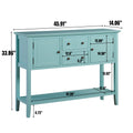 Sideboard Buffet Cabinet, Kitchen Buffet Storage Cabinet With Doors, Entryway Table Console Cabinet For Entryway Living Room, Aqua Green Old No:W1003138674 Teal Dining Room Adjustabel Shelves Mdf