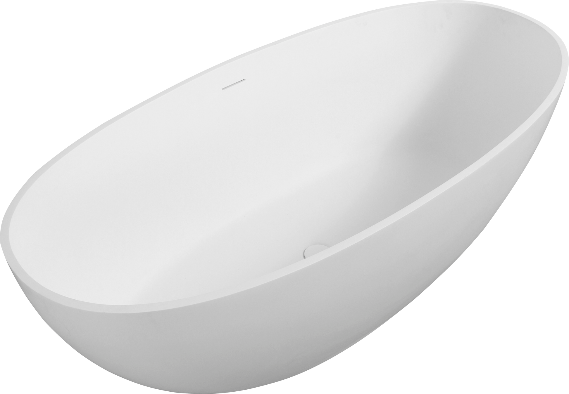 Luxury Handcrafted Stone Resin Freestanding Soaking Bathtub With Overflow In Matte White, Cupc Certified 24S06 65Mw Matte White Bathroom Freestanding Tubs Soaking Center Solid Surface