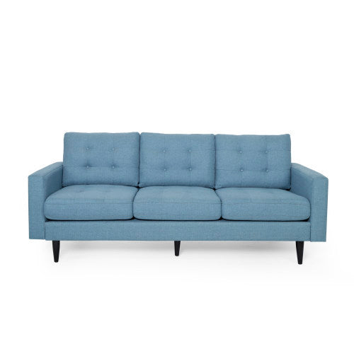 3 Seater Sofa Blue Fabric 3 Seat