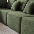 Luxury Modern U Shaped Sectional Sofa Couch, Large Modular Sherpa Fabric Couch For Living Room, High Density Foam, Comfortable, Easy Assembly, Perfect For Families And Entertaining Guests Green Medium Soft Foam Sherpa 5 Seat