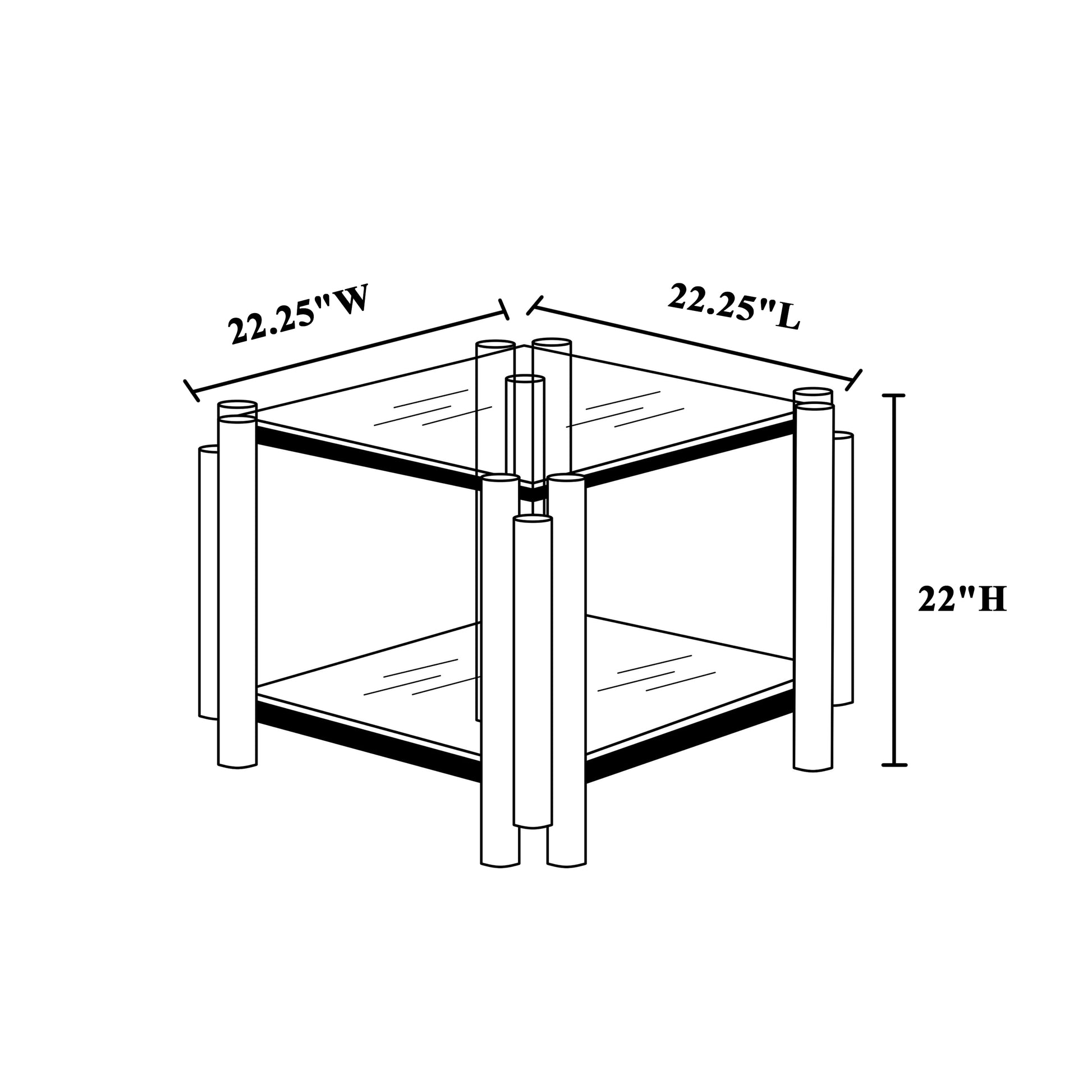 Modern Stainless Steel Coffee Table Set Set Of 2 , Double Layer Clear Tempered Glass Table Top, Coffee Table & End Side Table 2 Pieces Sets For Living Room Home Office, Silver Clear,Silver Modern