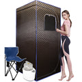 Sojourner Portable Sauna For Home Steam Sauna Tent, Personal Sauna Sauna Heater, Tent, Chair, Remote Included For Home Sauna Enjoy Your Own Personal Spa Grey Cotton Cotton