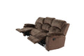 Comfortable Motion Sofa 1Pc Couch Living Room Furniture Chocolate Padded Suede Plush Cushion Metal Reclining Chocolate Suede Metal Primary Living Space Cushion Back Contemporary,Modern Pillow Top Arms Suede 3 Seat