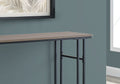 Accent Table, Console, Entryway, Narrow, Sofa, Living Room, Bedroom, Brown Laminate, Black Metal, Contemporary, Modern Taupe Metal