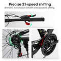 A26207 26 Inch Steel Frame Shock Fork Plus Shock Absorber 21 Speed Unisex Mountain Bike Black Without Wear Resistant Garden & Outdoor Sporty Multifunctional Steel