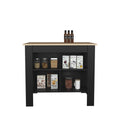 Kitchen Island Ada, Kitchen, Black Light Pine Multicolor Engineered Wood