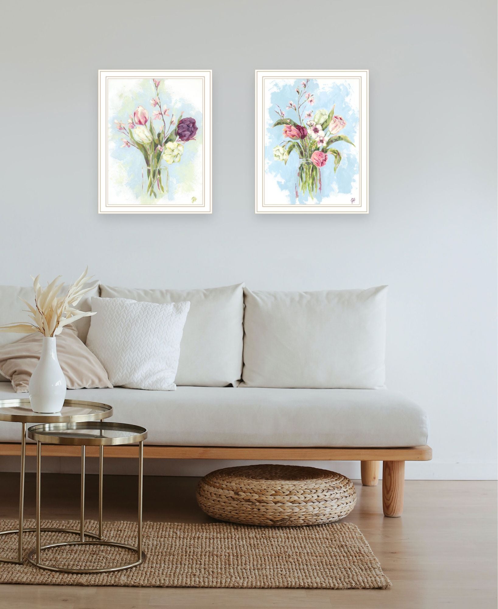 "Flowers From The Farm" Framed Wall Art For Living Room, Wall Art Print For Home Decor, Bedroom Wall Art By Jennifer Holden Multicolor Wood Paper