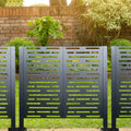 4*2 Ft Air Conditioner Fence For Outdoor Units,Metal Privacy Fence Cover, Perfect To Conceal Air Conditioning Units W540133740 Charcoal Steel