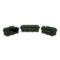 Living Room Furniture 7 Piece Set Including One 3 Seater Sofa And Two 2 Loveseatsadjustable Arms And Backs Comforty Sofas & Couches With Comfy Seat And Arm Cushions Green Green Polyester 7 Seat