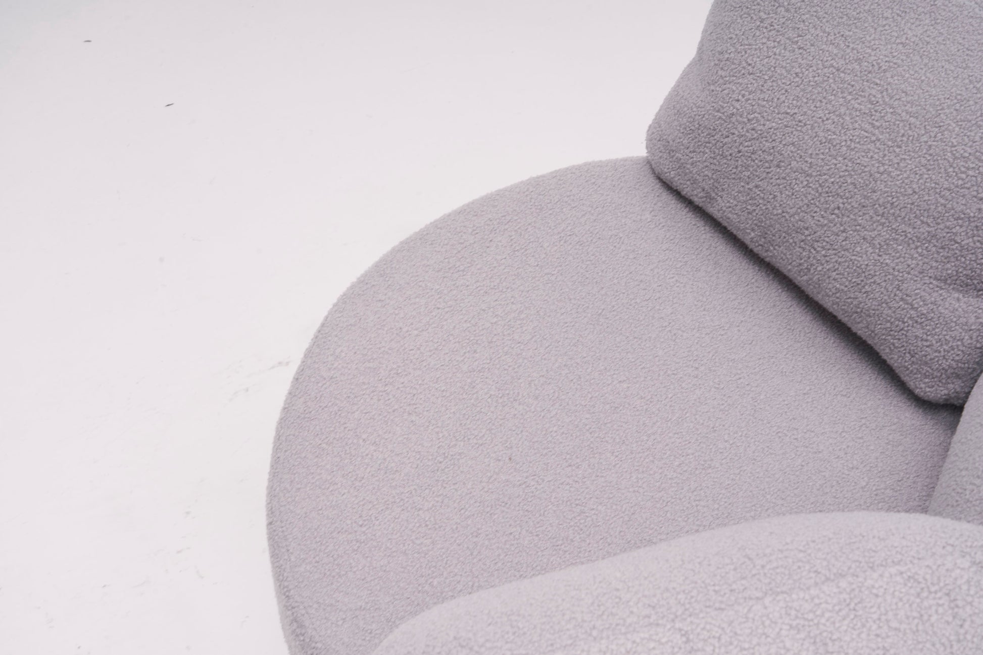 029 Teddy Fabric Swivel And Storage Chair With Back Cushion For Living Room,Light Gray Light Gray Primary Living Space Modern Foam Teddy