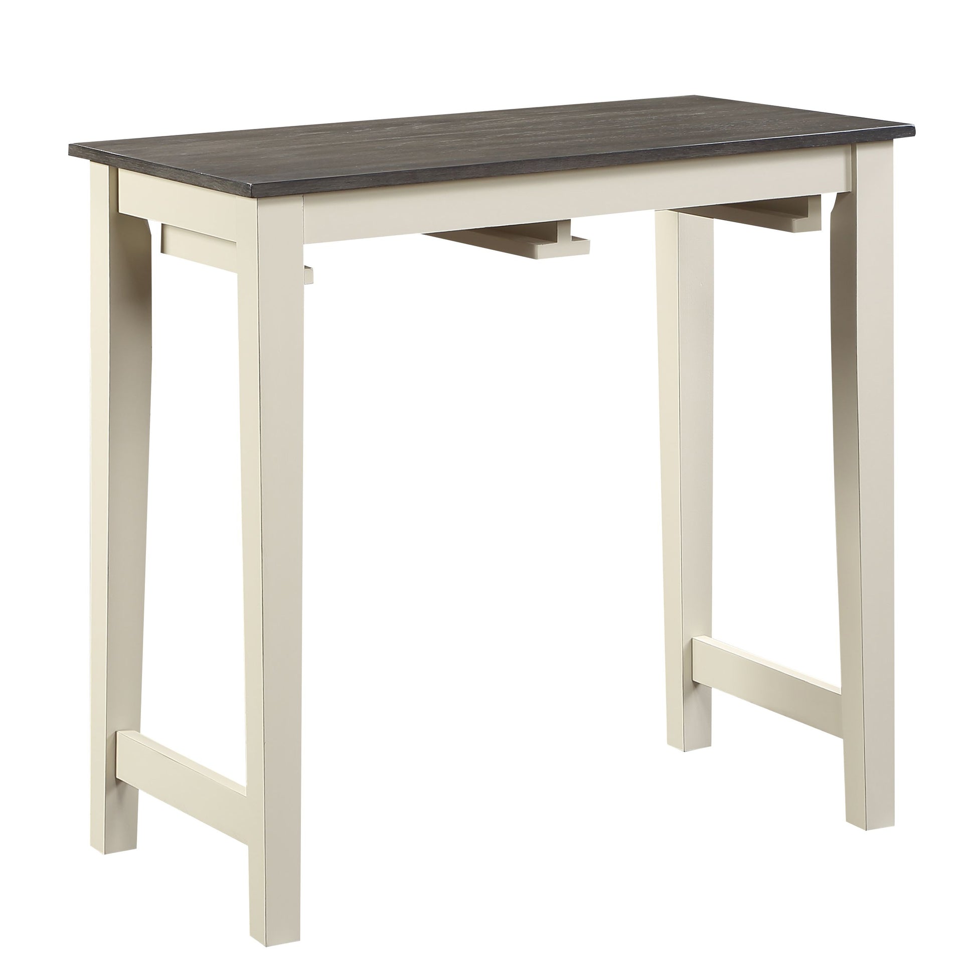 Grey Oak And Antique White 3 Piece Counter Height Set Grey White Kitchen Rubberwood Wood