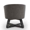 Swivel Chair With Cross Shaped Wooden Base,Lounge Chair With Solid Wood Legs, 360 Freely Swivel Chairclassic Linen Fabric For Living Room, Bedroom, Office, Dresser Dark Gray Dark Gray Gray Primary Living Space American Design,Artsy,Classic,Modern