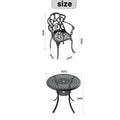 Cushions In Random Colors 5 Piece Set Of Cast Aluminum Patio Furniture With Cushions Yes Dining Set Black Seats 4 Rust Resistant Frame Water Resistant Cushion Garden & Outdoor Complete Patio Sets Aluminium