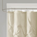 Tufted Semi Sheer Shower Curtain Beige Cotton