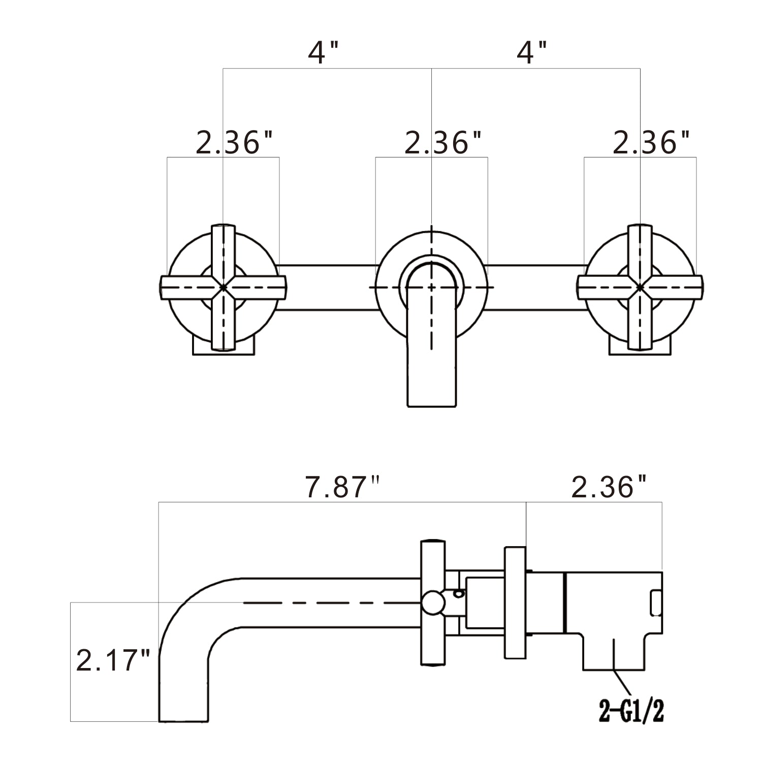 Bathroom Faucet Wall Mounted Bathroom Sink Faucet Brushed Gold Brass