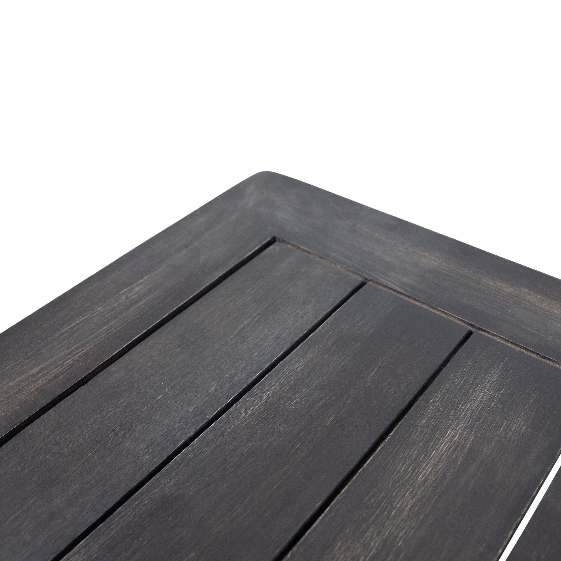 Acacia Wood Outdoor Loveseat And Coffee Table Set With Cushions, Dark Gray Yes Grey Seats 2 Foam Acacia Wood