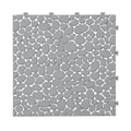 12 X 12 Inch Gray Interlocking Deck Tiles Plastic Waterproof Outdoor All Weather Anti Slip Bathroom Shower Balcony Porch Strong Weight Capacity Upto 440 Lbs, Pebble Stone Pattern Pack Of 12 Gray Garden & Outdoor American Design,American Traditional